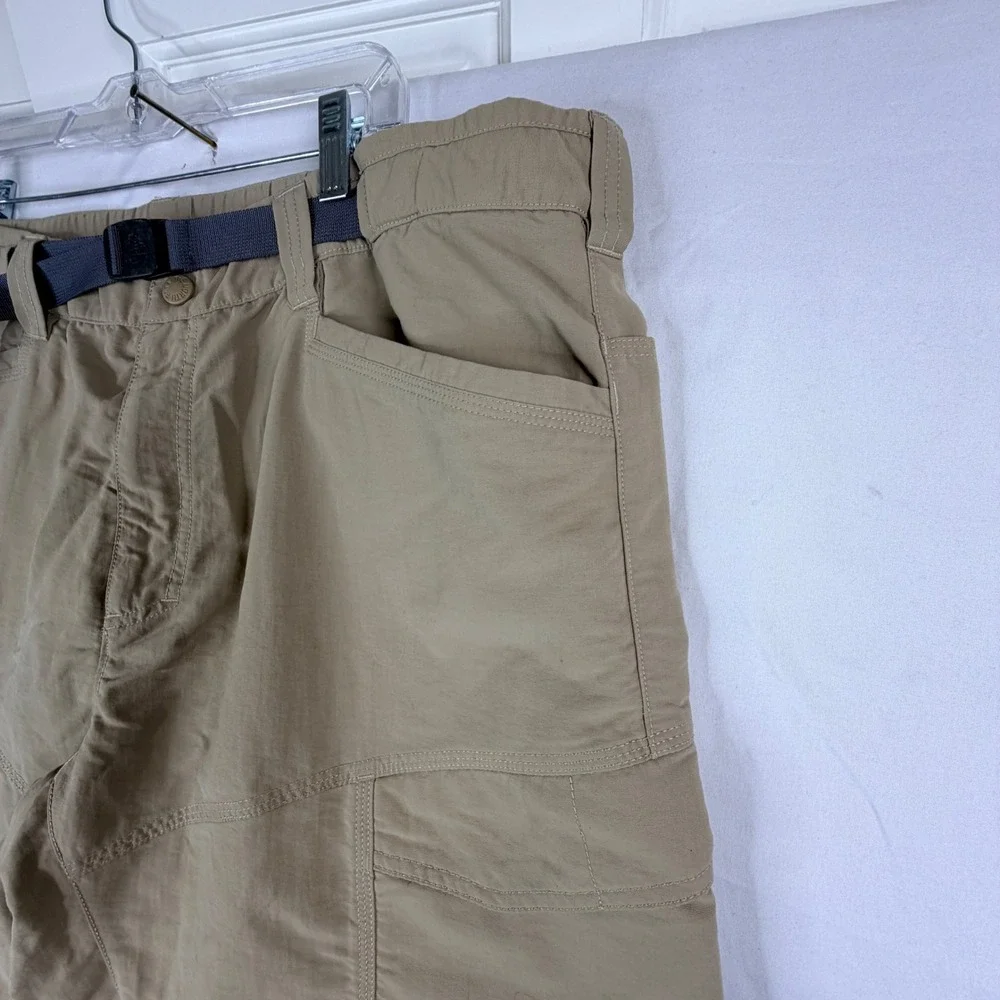 The North Face Mens Convertible Hiking Pants Khaki Tan Zip Off Cargo 40x30